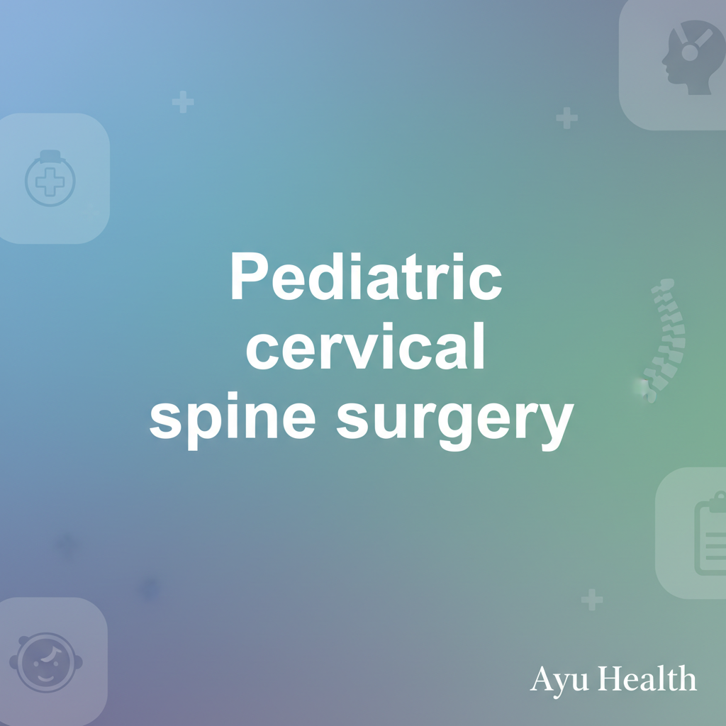 Expert Pediatric Cervical Spine Surgery & Care for Children